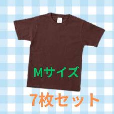 カラーTシャツ　チョコレート　M　7枚