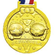 ゴールド3Dビッグメダル　フレンズ　園名シールなし