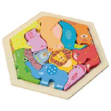 木製六角パズル　