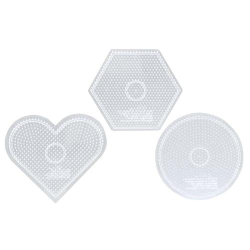 パーラービーズ 透明プレートl ハート ろっかく まる ひかりのくに株式会社 メルパオ事業部