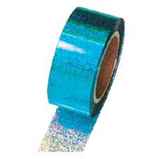 メッキテープ　ホログラム　５０ｍｍ巾　青